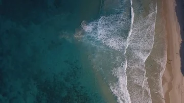 Waves Crashing From Above Stock Footage 86015263