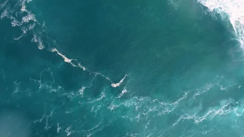 Waves crashing from above Stock Footage 121859639