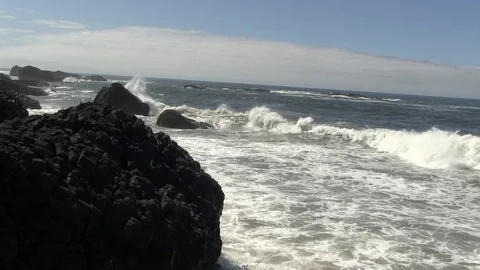 Waves Crashing Against Rocks Stock Footage 119892735