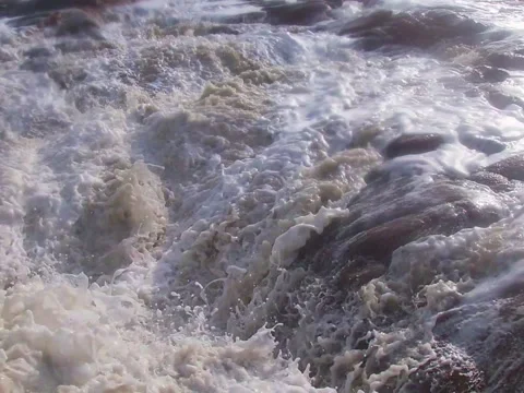Waves crashing against the rocks Stock Footage 160705601