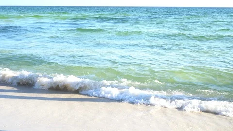 Waves Crashing on the Beach 2 Stock Footage 92885593