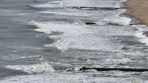 Waves Crashing on the Beach in 4K Stock Footage 271060598