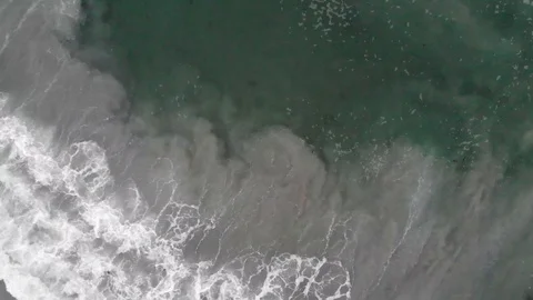 Waves Crashing on the Beach from Drone 1 Video stock 106493168