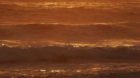 Waves Crashing on Beach Stock Footage 41690007