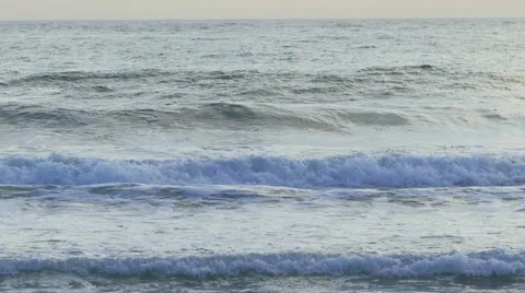 Waves Crashing on Beach Stock Footage 41691034