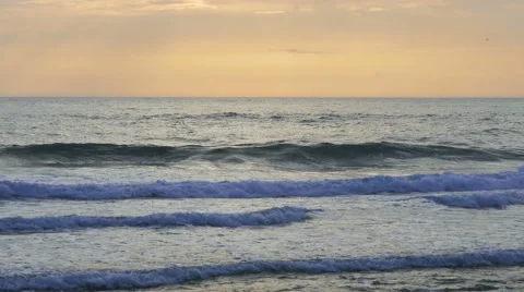 Waves Crashing on Beach Stock Footage 41691097