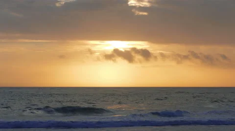 Waves Crashing on Beach Stock Footage 41691162