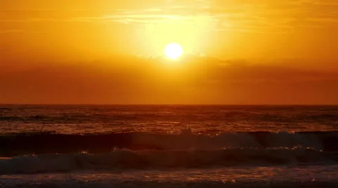 Waves Crashing on Beach Stock Footage 41691416