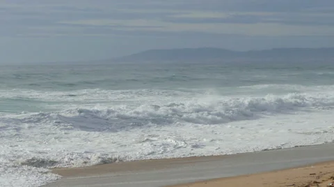 Waves Crashing on Beach Stock Footage 41736856