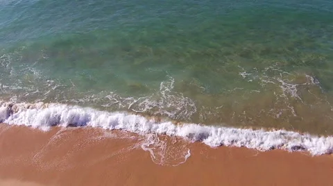 Waves Crashing on Beach Stock Footage 45548414