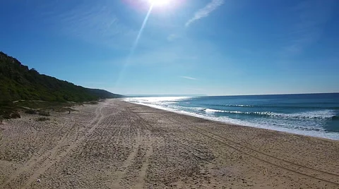 Waves Crashing on Beach Stock Footage 45564529