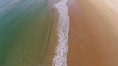 Waves Crashing on Beach Video stock 46129314