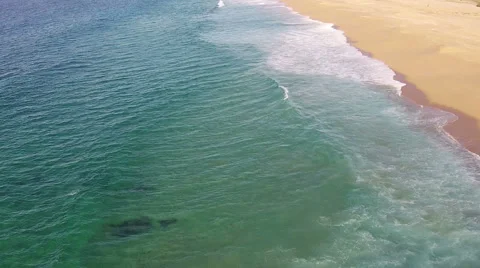 Waves Crashing on Beach Video stock 46132333