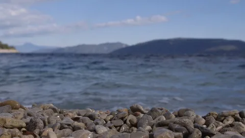 Waves crashing on the beach Stock Footage 91985492