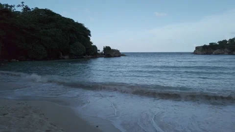 WAVES CRASHING AT THE  BEACH Stock Footage 145297416