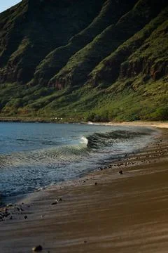 Waves crashing on the beach Stock Photos