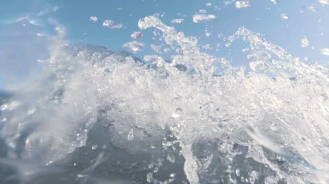 Waves crashing into the camera positioned in the breakers Stock Footage
