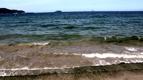 Waves Crashing on Coastal Shore. Stock Footage 312071018