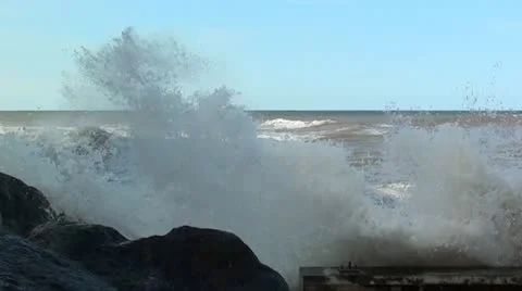 WAVES CRASHING Stock Footage 10978711