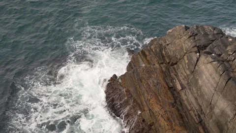 Waves crashing onto land Stock Footage 310826513