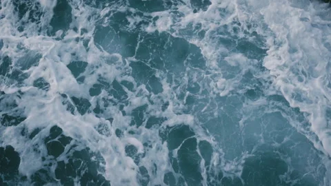 Waves crashing large currents storm Stock Footage 319517419