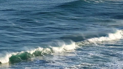 Waves Crashing at Neskowin Ghost Forest and Haystack Rock Stock Footage 303465124