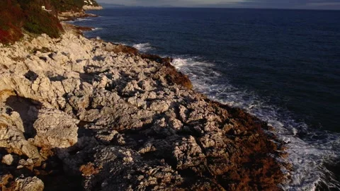 Waves Crashing Over Rocks Stock Footage 297981225