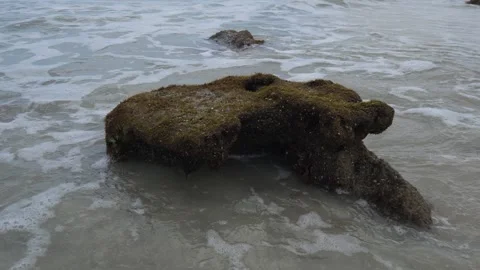 Waves Crashing Over Rocks Stock Footage 310212015