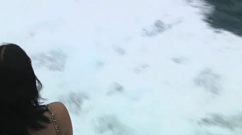 Waves crashing over shoulder Stock Footage 30682564