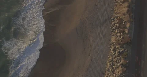 Waves Crashing Overhead at the San Clemente State Beach Stock Footage 67394286