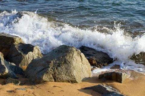 Waves crashing Foto stock