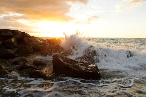 Waves Crashing Stock Photos