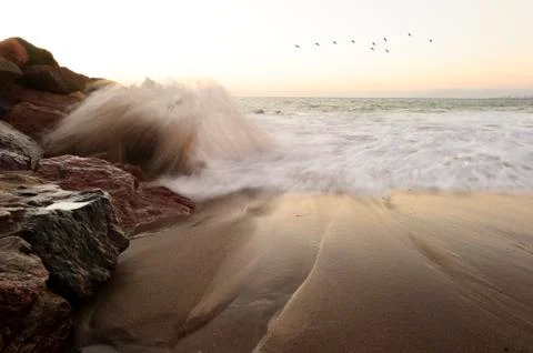 Waves Crashing Stock Photos