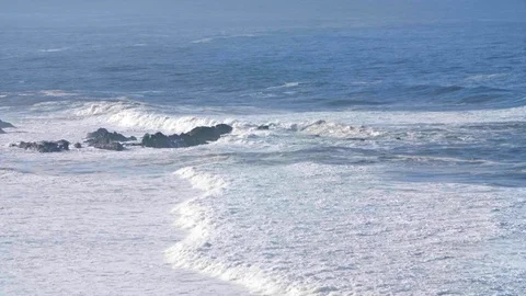 Waves Crashing Rocks Big Sur California Stock Footage 103345327