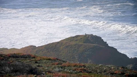 Waves Crashing Rocks Big Sur California Stock Footage 103348584