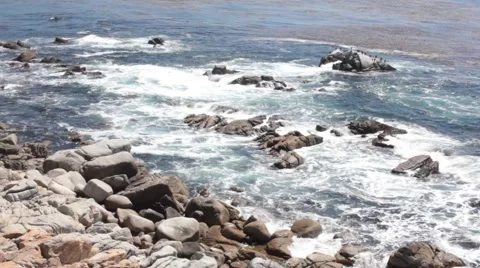 Waves Crashing on Rocks. Stock Footage 56573744