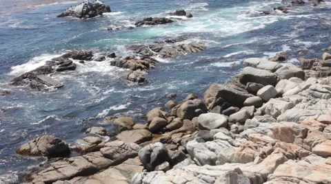 Waves Crashing on Rocks. Stock Footage 56573746
