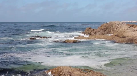 Waves Crashing on Rocks. Stock Footage 56661771