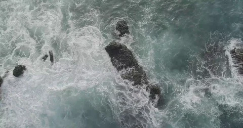 Waves crashing on the rocks Stock Footage 114654252