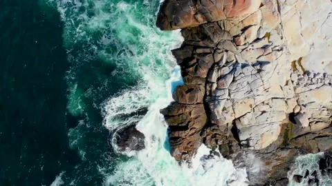 Waves Crashing on Rocks Stock Footage 139851819