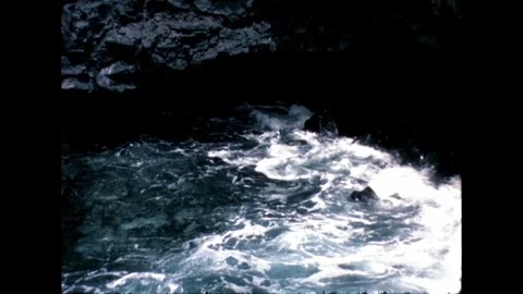 Waves Crashing on Rocks Stock Footage 278217376