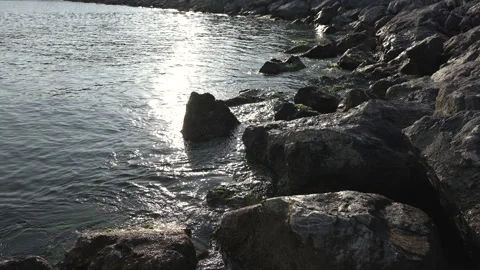 Waves crashing on the rocks Stock-Footage 311523506
