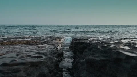 Waves Crashing on Rocks Stock Footage 339705000