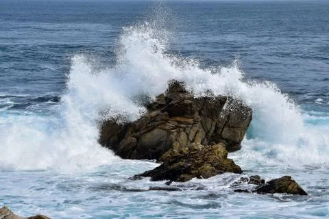 Waves Crashing on rocks Stock Photos