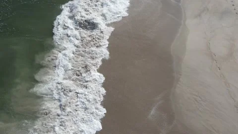 Waves Crashing into a Sandy Beach  -04 Stock Footage 162625114