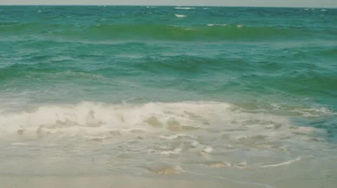 Waves crashing in slow motion Stock Footage 11335730