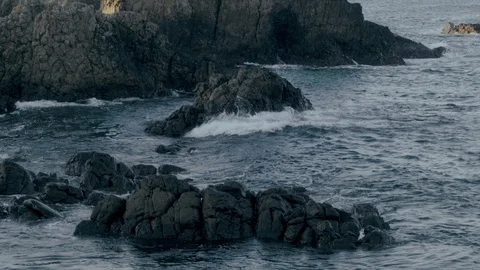 Waves Crashing Small Video stock 98354438