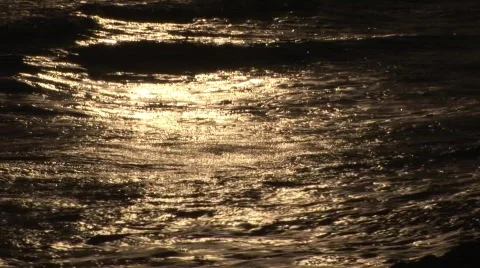 Waves crashing on Sunset beach Stock Footage 265522