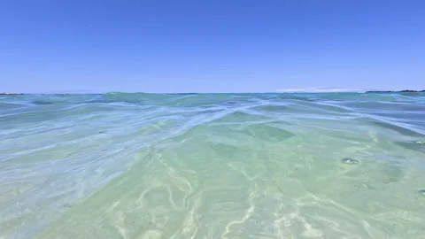 Waves Crashing on the Surface of the Water Stock Footage 270403487