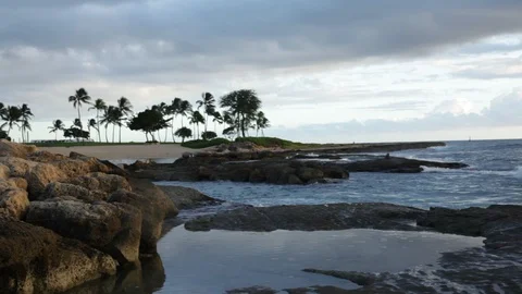 Waves Crashing On Tidepools Stock Footage 104809446